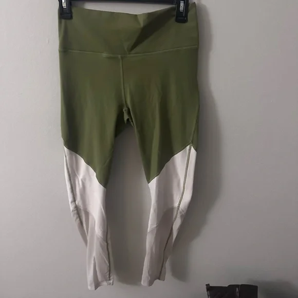 Green, Pink, & White mesh Leggings - Picture 2 of 4